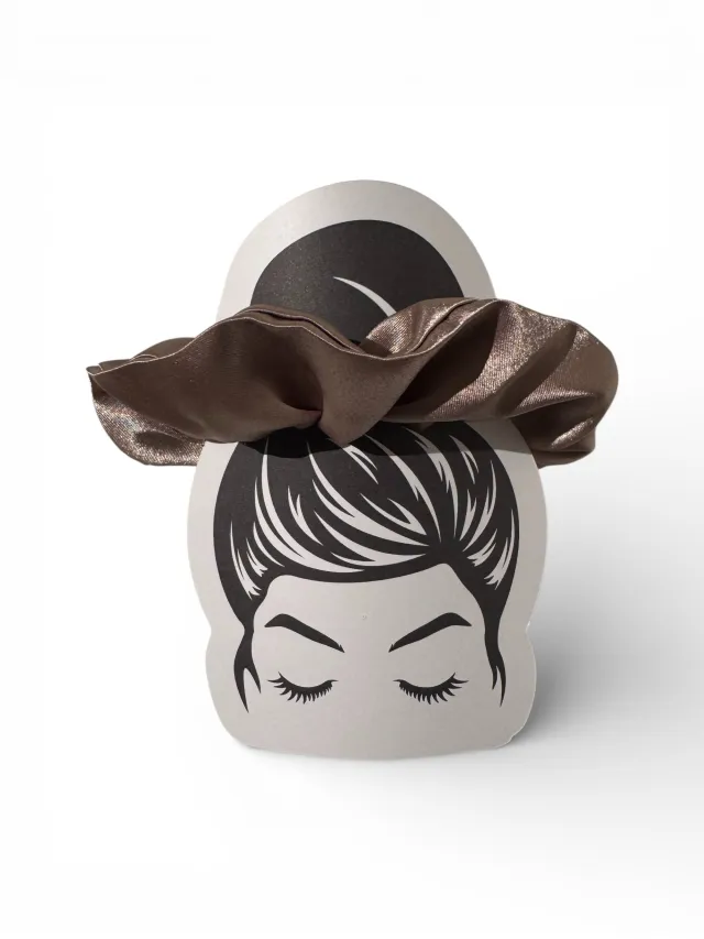 Hår scrunchie - beige/rosa