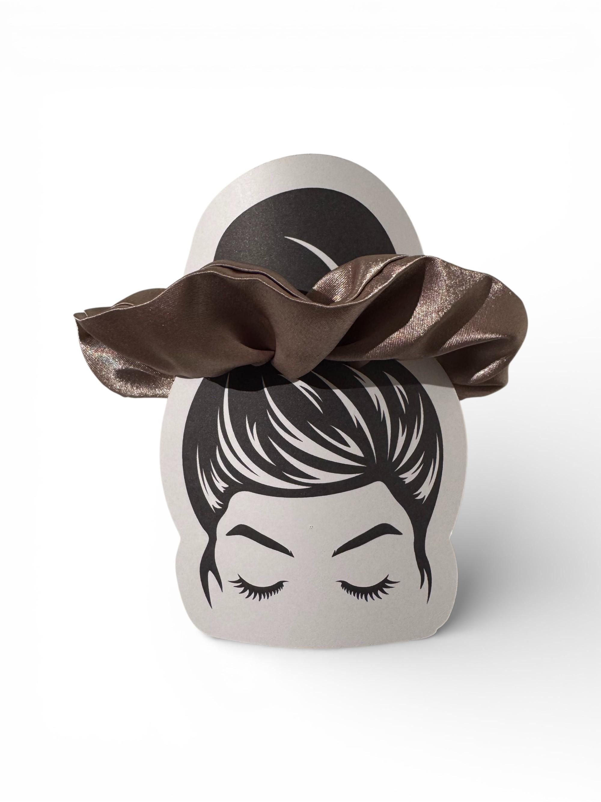 Hår scrunchie - beige/rosa